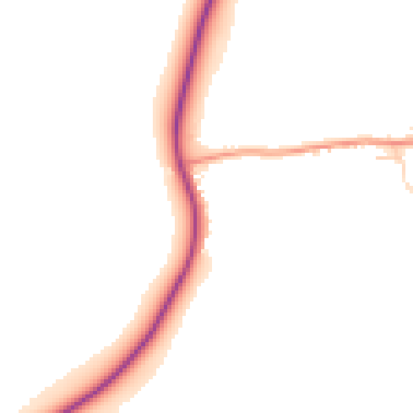 Daytime road noise heatmap for GU34 3QW