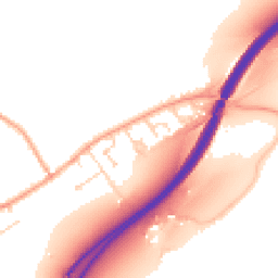 Daytime road noise heatmap for GU34 4BE