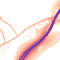 Daytime road noise heatmap for GU34 4ED