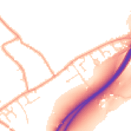 Daytime road noise heatmap for GU34 4ES