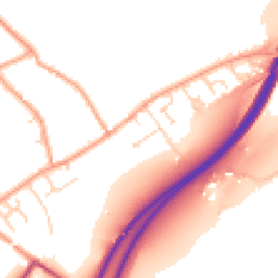 Daytime road noise heatmap for GU34 4EU