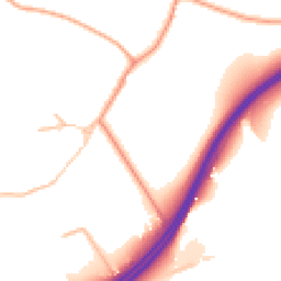 Daytime road noise heatmap for GU34 4FA