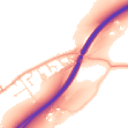 Daytime road noise heatmap for GU34 4HY