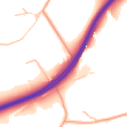 Daytime road noise heatmap for GU34 4JQ