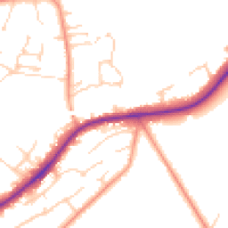 Daytime road noise heatmap for GU34 5BF