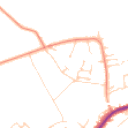Daytime road noise heatmap for GU34 5EQ