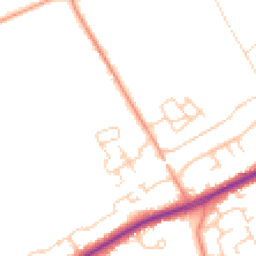 Daytime road noise heatmap for GU34 5FN