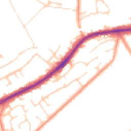 Daytime road noise heatmap for GU34 5HG