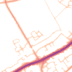 Daytime road noise heatmap for GU34 5LJ