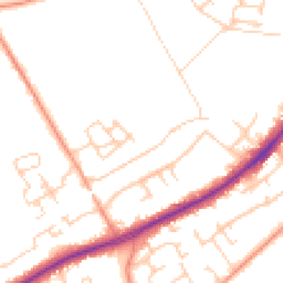 Daytime road noise heatmap for GU34 5PQ