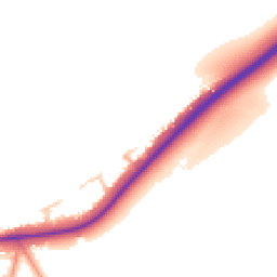 Daytime road noise heatmap for GU34 5PY