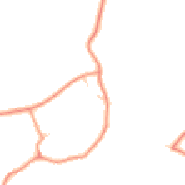 Daytime road noise heatmap for GU34 5QU