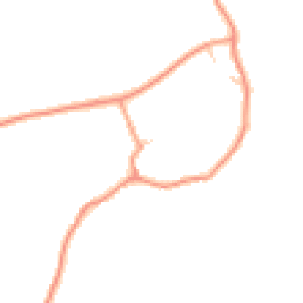 Daytime road noise heatmap for GU34 5RE