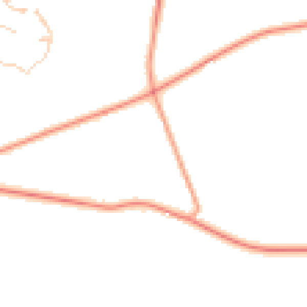 Daytime road noise heatmap for GU35 0AE