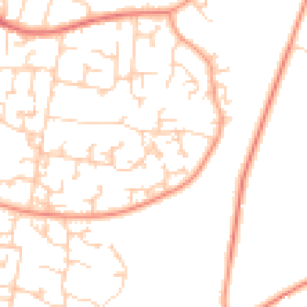 Daytime road noise heatmap for GU35 0BT
