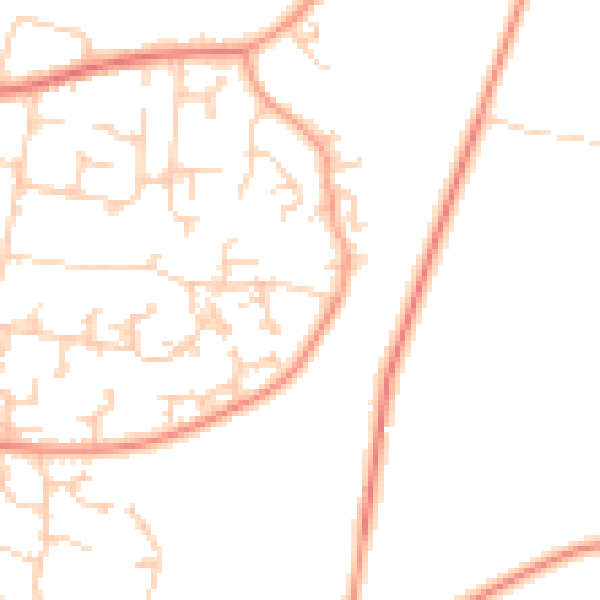 Daytime road noise heatmap for GU35 0DX