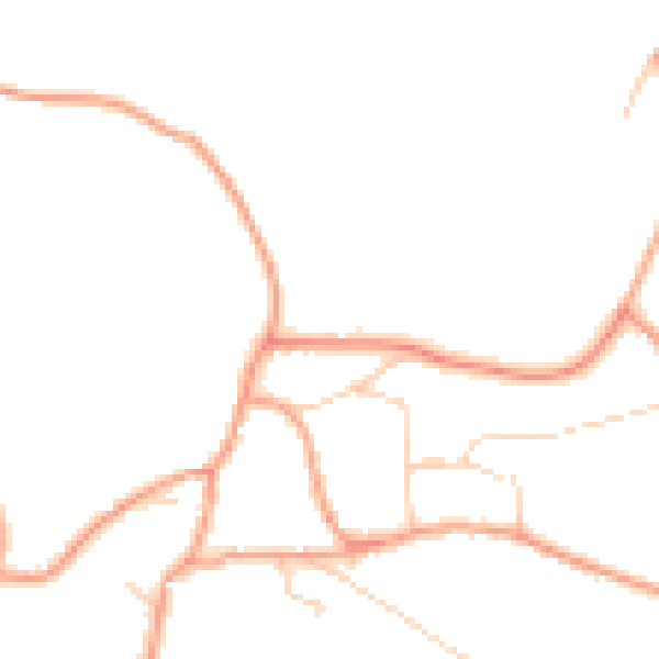 Daytime road noise heatmap for GU35 8AB