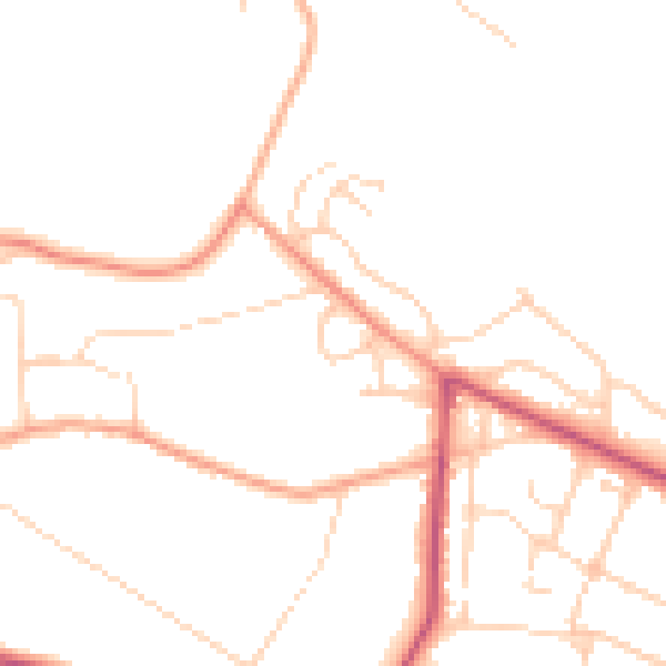 Daytime road noise heatmap for GU35 8AH