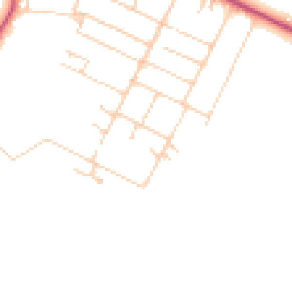 Daytime road noise heatmap for GU35 8HL