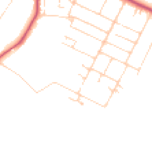 Daytime road noise heatmap for GU35 8HP