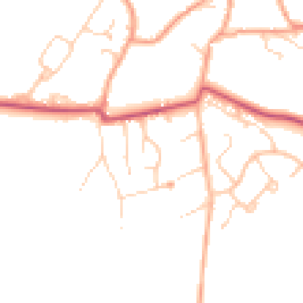 Daytime road noise heatmap for GU35 8QE