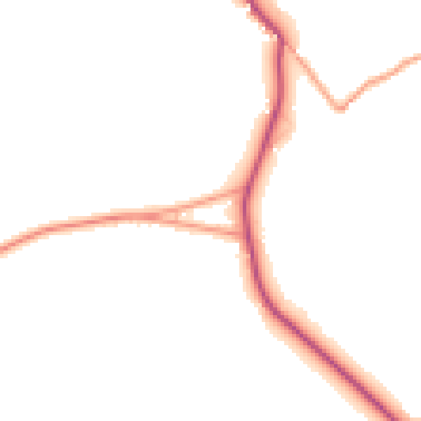 Daytime road noise heatmap for GU35 8QT