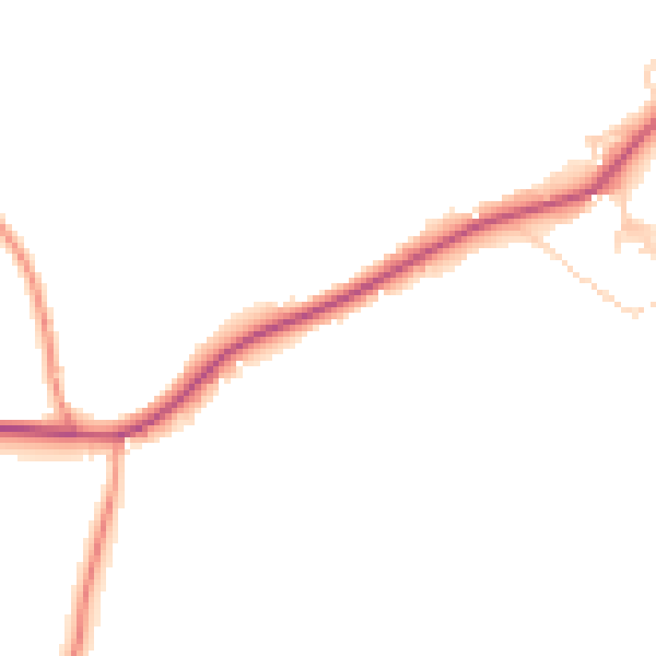 Daytime road noise heatmap for GU35 9FT