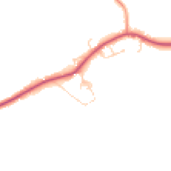 Daytime road noise heatmap for GU35 9NE