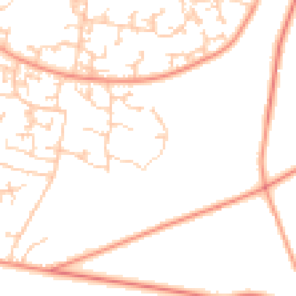 Daytime road noise heatmap for GU35 9QS
