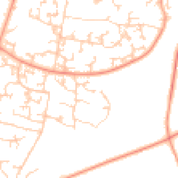 Daytime road noise heatmap for GU35 9QY