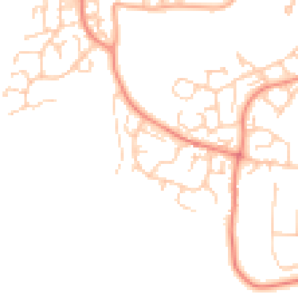 Daytime road noise heatmap for GU46 6YU