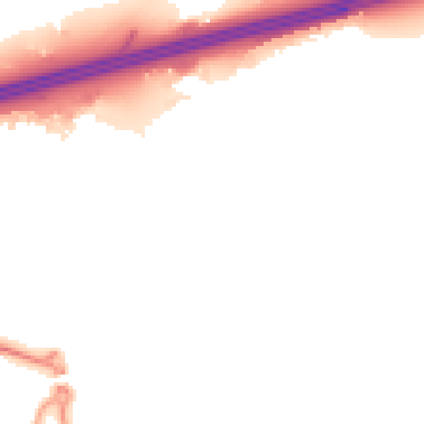 Night-time road noise heatmap for GU51 1AP
