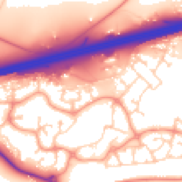 Daytime road noise heatmap for GU51 1AR