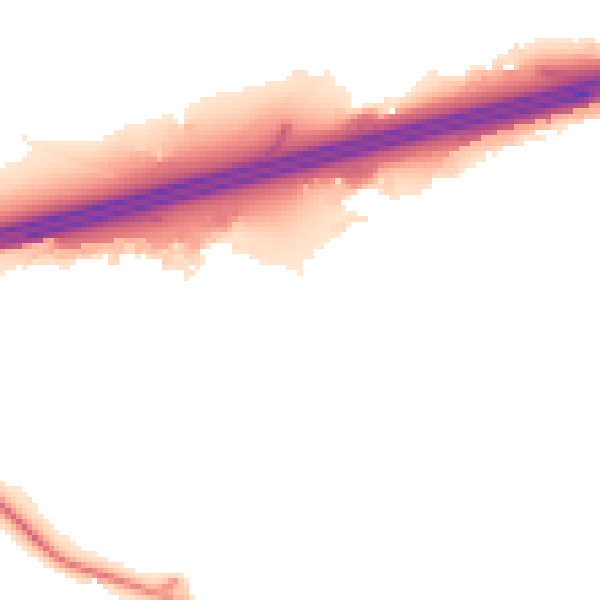 Night-time road noise heatmap for GU51 1AR