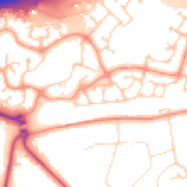 Daytime road noise heatmap for GU51 1ET