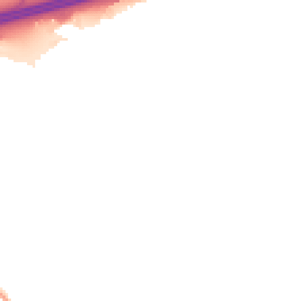 Night-time road noise heatmap for GU51 1HP