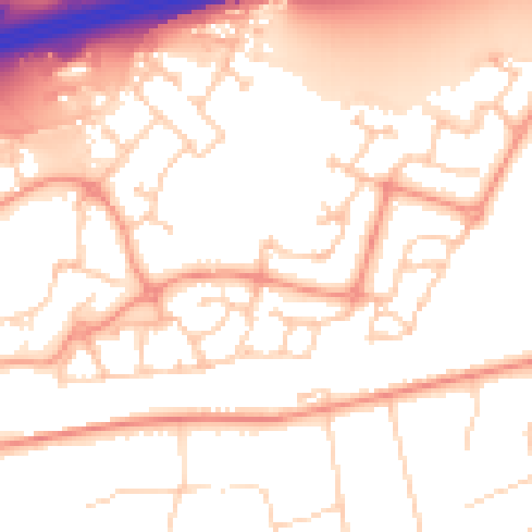 Daytime road noise heatmap for GU51 1HQ