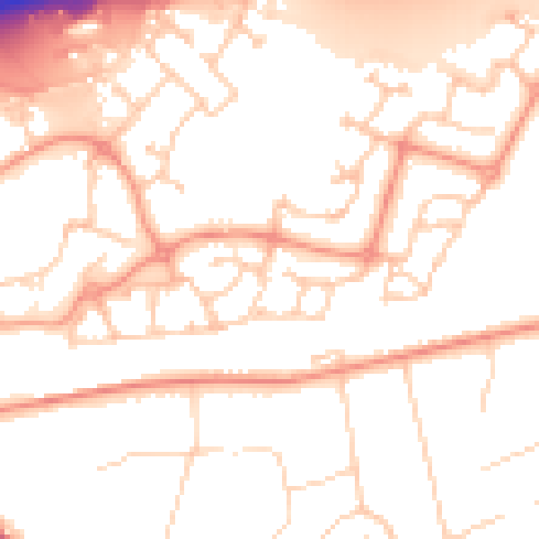 Daytime road noise heatmap for GU51 1HW
