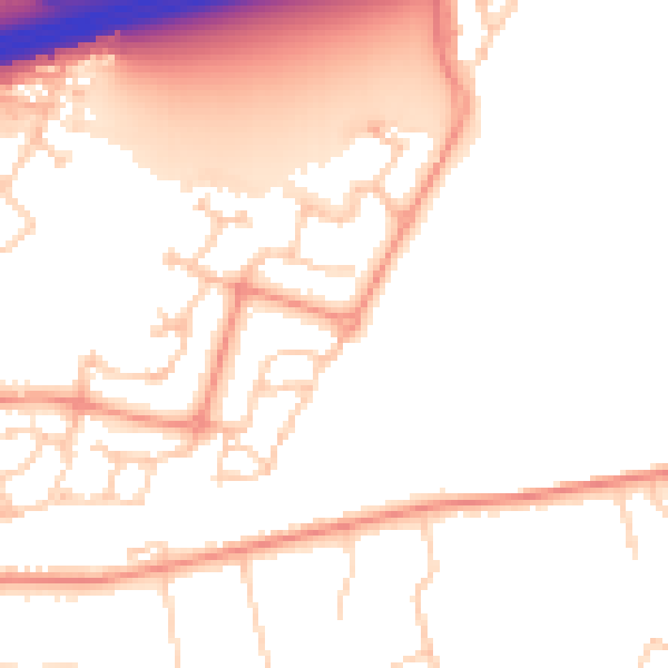 Daytime road noise heatmap for GU51 1JE