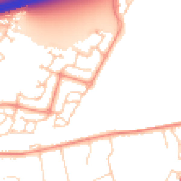 Daytime road noise heatmap for GU51 1JF