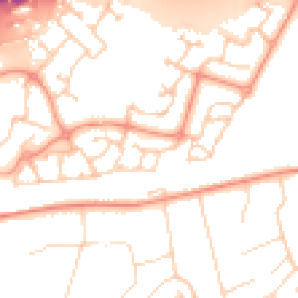 Daytime road noise heatmap for GU51 1LA