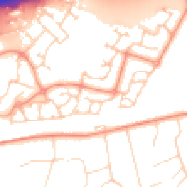 Daytime road noise heatmap for GU51 1LD