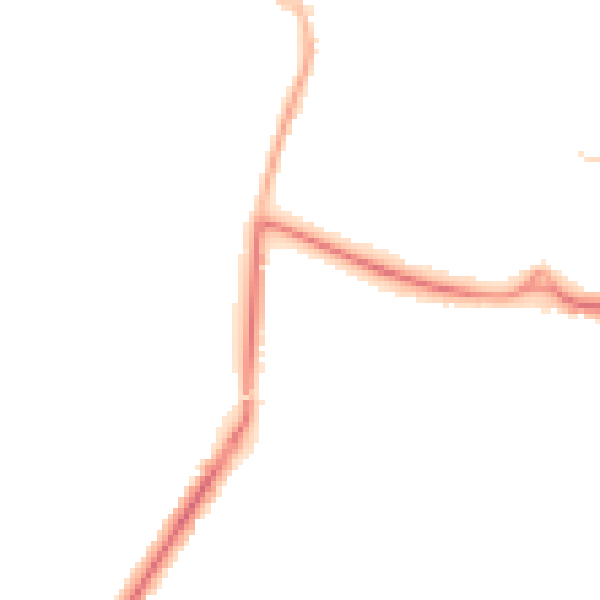 Night-time road noise heatmap for GU51 2RL