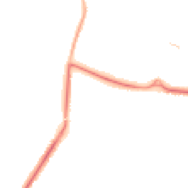 Night-time road noise heatmap for GU51 2RZ