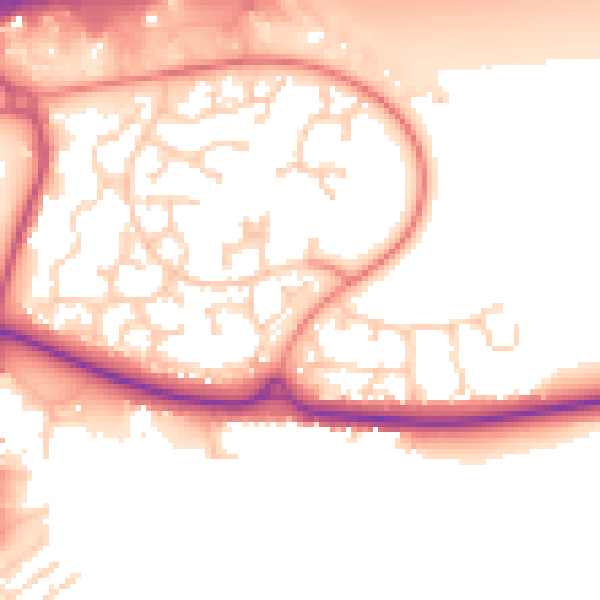 Daytime road noise heatmap for GU51 2TJ