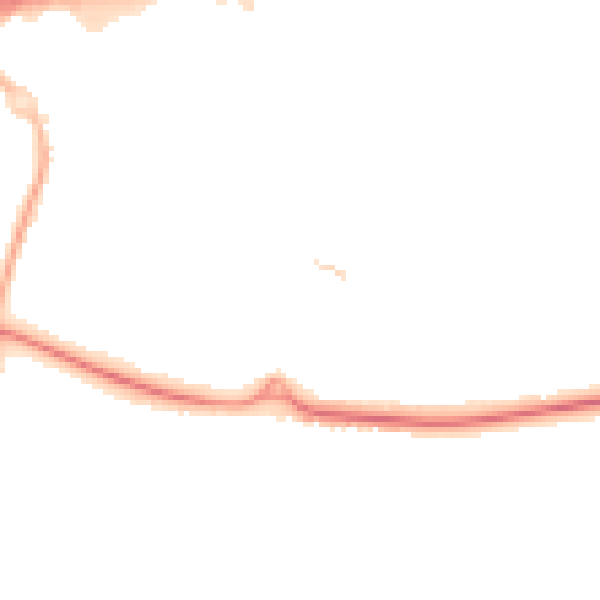 Night-time road noise heatmap for GU51 2TJ