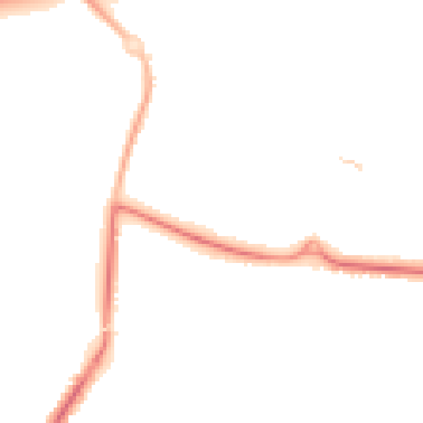 Night-time road noise heatmap for GU51 2TS