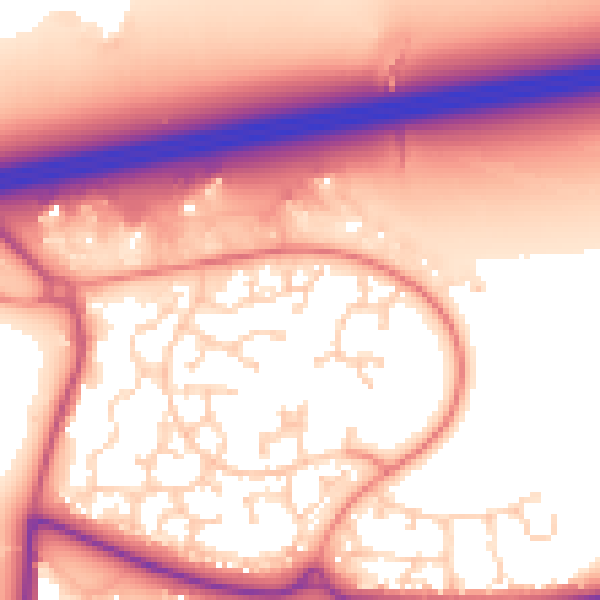 Daytime road noise heatmap for GU51 2UE