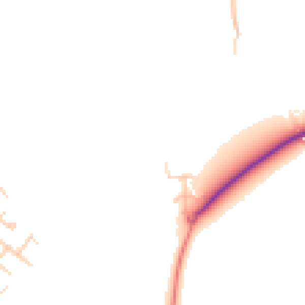 Daytime road noise heatmap for GU51 3LF