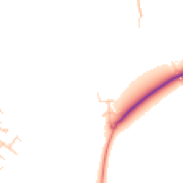 Daytime road noise heatmap for GU51 3QG